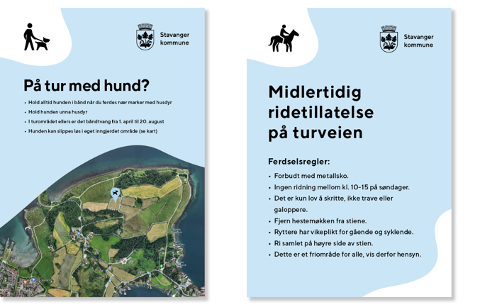 Eksempel på skiltplan - Stavanger kommune
